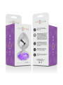 INTENSE - PLUG ANALE IN METALLO ALLUMINIO CON CRISTALLO VIOLA MISURA L