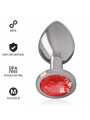 INTENSE - PLUG ANALE IN METALLO CON CRISTALLO ROSSO MISURA M