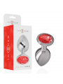 INTENSE - PLUG ANALE IN METALLO CON CRISTALLO ROSSO MISURA M