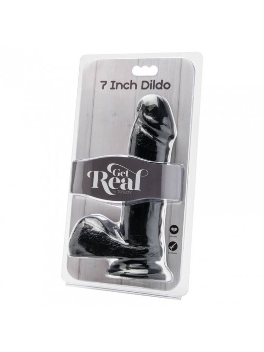 GET REAL - DILDO 18 CM CON SFERE NERO