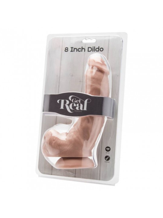 GET REAL - DILDO 20,5 CM CON PALLE DI PELLE