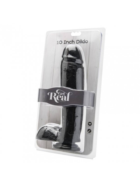 GET REAL - DILDO 25,5 CM CON SFERE NERO