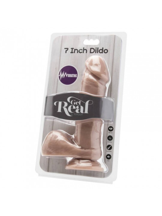 GET REAL - DILDO 18 CM CON VIBRATORE PER SFERE