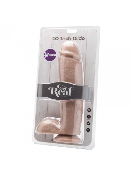 GET REAL - DILDO 25,5 CM CON VIBRATORE PER SFERE