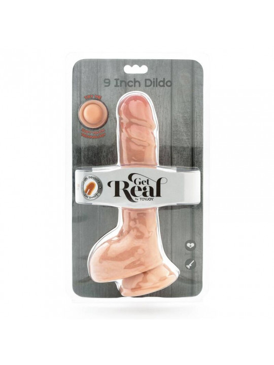 GET REAL - DILDO A DOPPIA DENSIT 25,5 CM PALLE DI PELLE