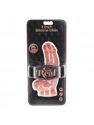 GET REAL - DILDO IN SILICONE 18 CM CON PALLE IN PELLE