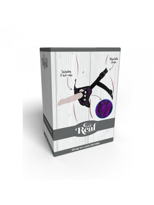 GET REAL - IMBRAGATURA IN PIZZO CON CINTURINO VIOLA