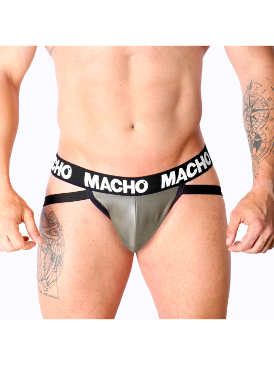 MACHO - MX27GR JOCK IN PELLE GRIGIO BEIGE M