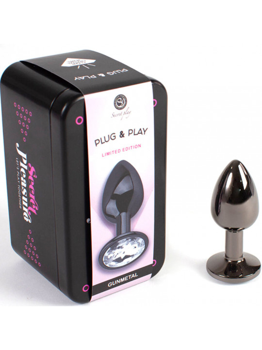 SECRETPLAY - BUTT PLUG GUNMETAL TAGLIA PICCOLA 7 CM