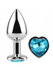 SECRETPLAY - TAPPO IN METALLO CUORE BLU TAGLIA PICCOLO 7 CM