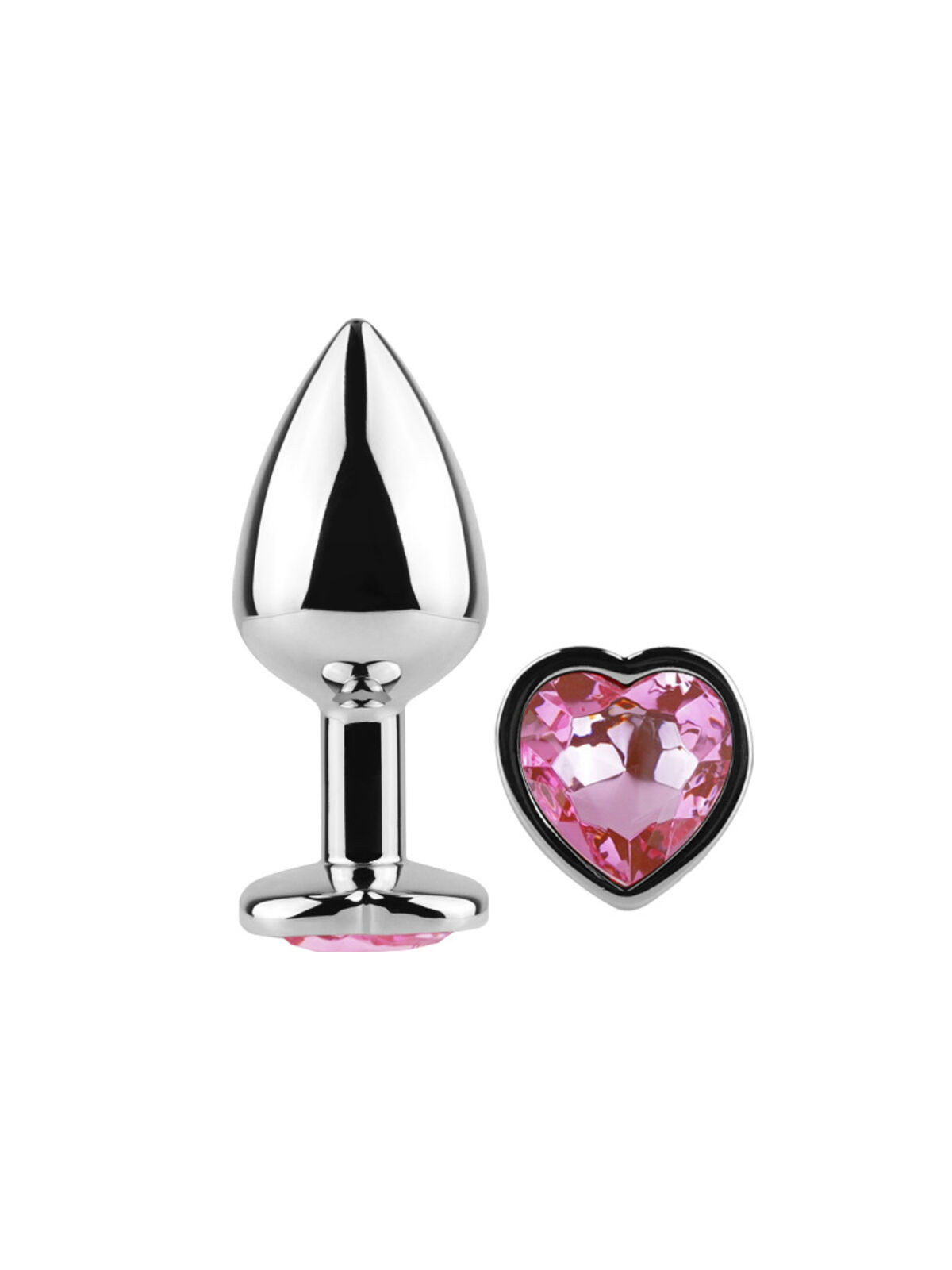 SECRETPLAY - TAPPO IN METALLO FUCSIA CUORE TAGLIA PICCOLA 7 CM