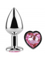 SECRETPLAY - TAPPO IN METALLO FUCSIA CUORE TAGLIA PICCOLA 7 CM