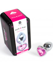 SECRETPLAY - TAPPO IN METALLO FUCSIA CUORE TAGLIA PICCOLA 7 CM