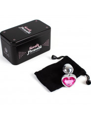 SECRETPLAY - TAPPO IN METALLO FUCSIA CUORE TAGLIA PICCOLA 7 CM