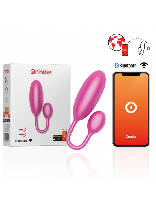 ONINDER - UOVO VIBRANTE DENVER ROSA 7 X 2,7 CM APP GRATUITA