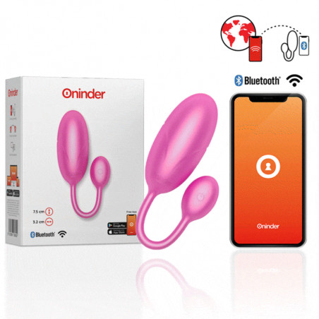 ONINDER - UOVO VIBRANTE TOKYO ROSA 7,5 X 3,2 CM APP GRATUITA