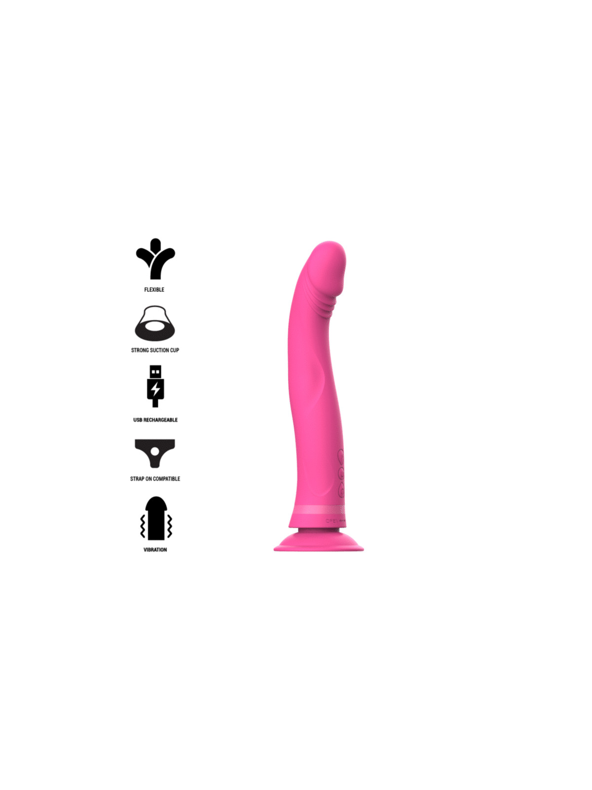 INTENSE - DILDO VIBRATORE IN SILICONE ROSA MICHELANGELO