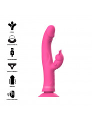 INTENSE - VIBRATORE JULIO RABBIT IN SILICONE ROSA