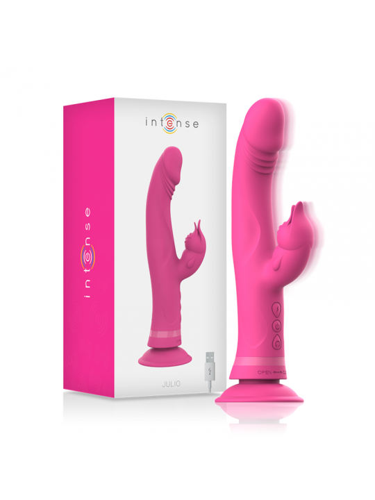 INTENSE - VIBRATORE JULIO RABBIT IN SILICONE ROSA