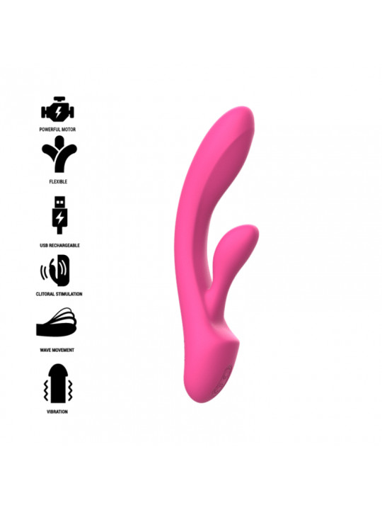 INTENSE - VIBRATORE LUIGI RABBIT SILICONE LIQUIDO ROSA