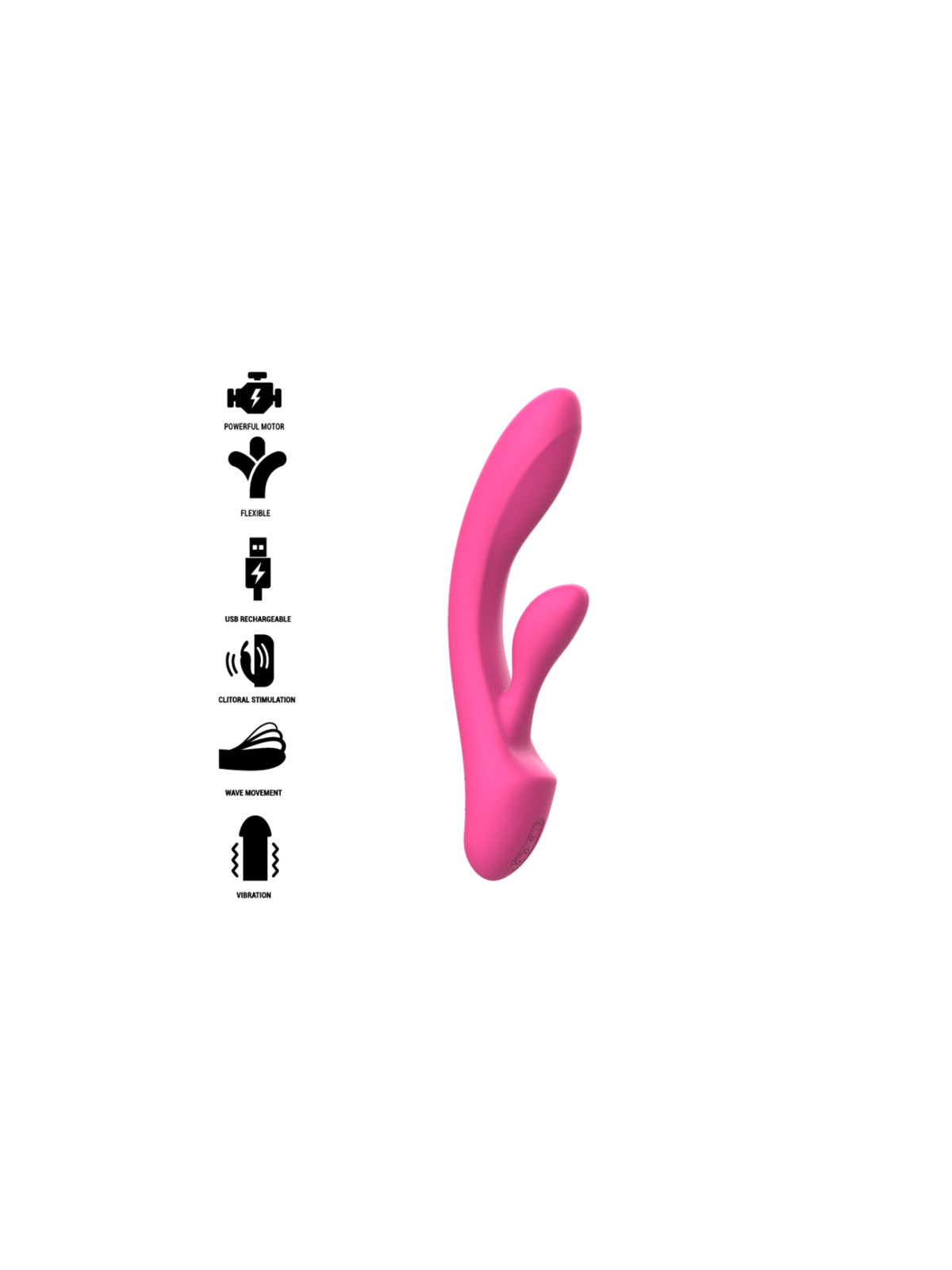 INTENSE - VIBRATORE LUIGI RABBIT SILICONE LIQUIDO ROSA