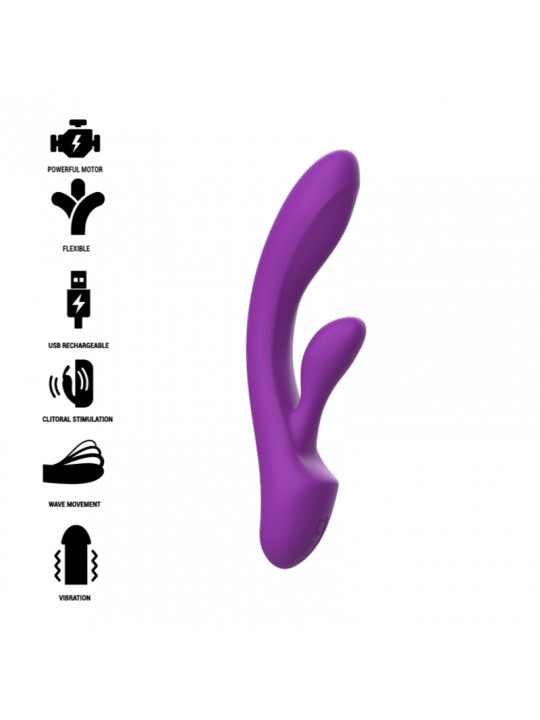 INTENSE - VIBRATORE LUIGI RABBIT SILICONE LIQUIDO VIOLA