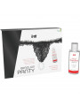 INTT RELEASES - SLIP NERO BRASILIANO CON PERLE E GEL LUBRIFICANTE 50 ML