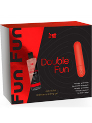 INTT RELEASES - KIT DOPPIO DIVERTIMENTO CON BULLET VIBRANTE E GEL DA MASSAGGIO ALLA FRAGOLA