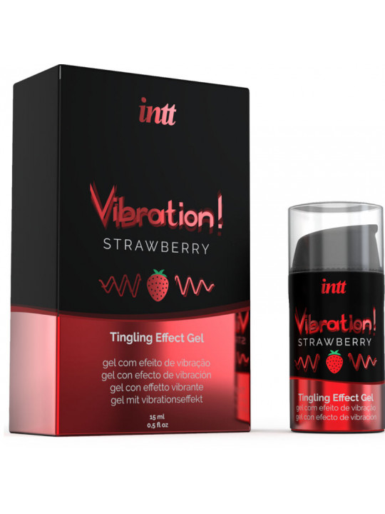 INTT - POTENTE GEL VIBRANTE LIQUIDO STIMOLANTE INTIMO FRAGOLA 15 ML