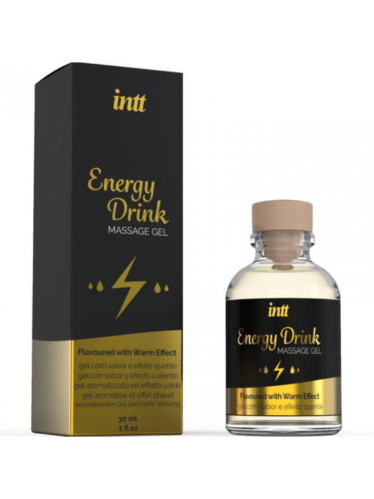 INTT MASSAGE & ORAL SEX - GEL DA MASSAGGIO CON BEVANDA ENERGETICA AROMATIZZATA ED EFFETTO RISCALDANTE