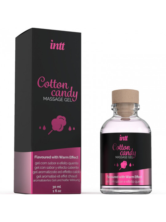 INTT MASSAGE & ORAL SEX - GEL DA MASSAGGIO AL GUSTO DI CANDY COTONE CON EFFETTO RISCALDANTE