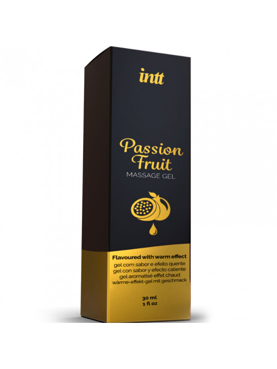 INTT MASSAGE & ORAL SEX - GEL DA MASSAGGIO AL GUSTO DI FRUTTO DELLA PASSIONE CON EFFETTO CALORE