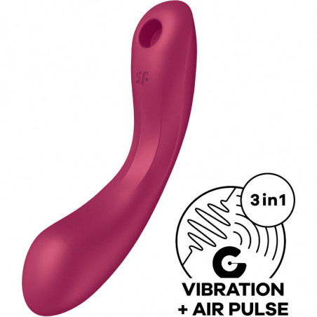 SATISFYER - CURVE TRINITY 1 AIR PULSE VIBRAZIONE ROSSO