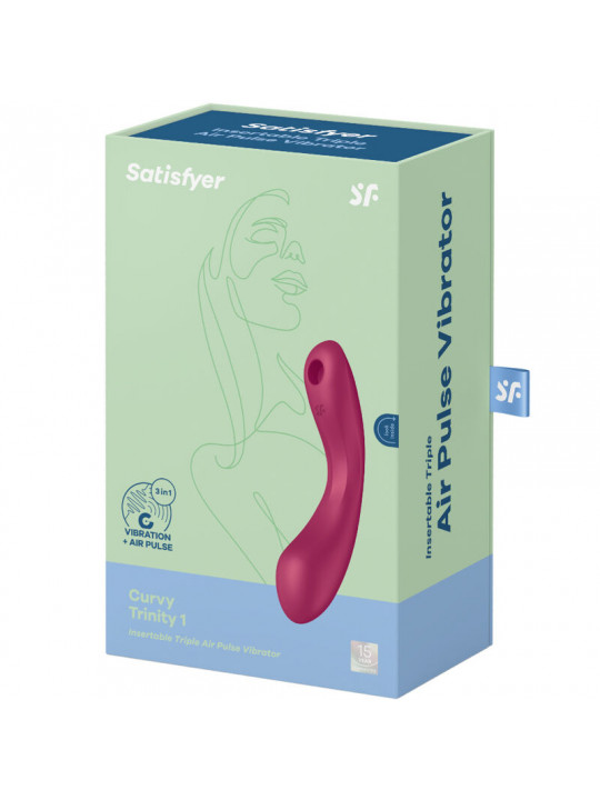 SATISFYER - CURVE TRINITY 1 AIR PULSE VIBRAZIONE ROSSO