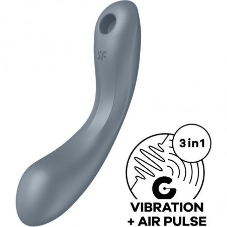 SATISFYER - CURVE TRINITY 1 AIR PULSE VIBRAZIONE GRIGIO