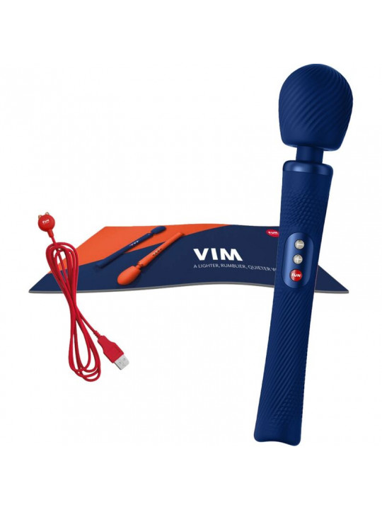 FUN FACTORY - BACCHETTA RUMBLE PESATA VIBRANTE RICARICABILE IN SILICONE VIM BLU NOTTE