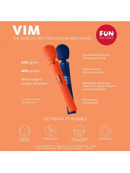 FUN FACTORY - BACCHETTA RUMBLE PESATA VIBRANTE RICARICABILE IN SILICONE VIM BLU NOTTE