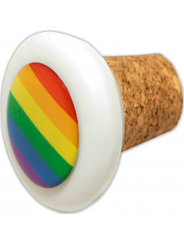 PRIDE - TAPPO IN CERAMICA TONDO IN SUGHERO CON BANDIERA LGBT