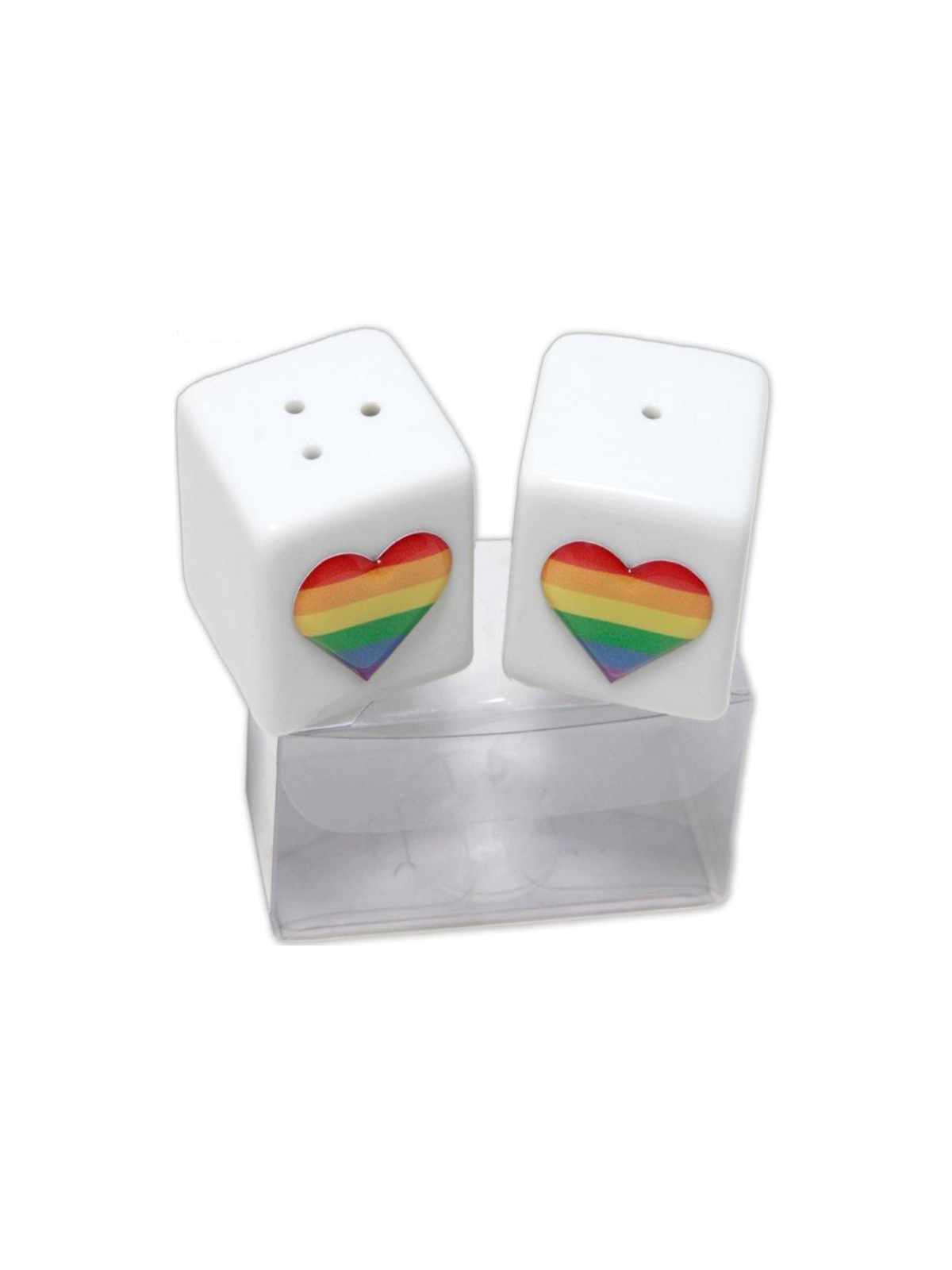 PRIDE - SALE E PEPE IN CERAMICA CON BANDIERA LGBT