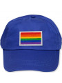 PRIDE - CAPPELLO BLU CON BANDIERA LGBT