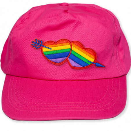 PRIDE - CAPPELLO FUCSIA CON CUORE LGBT