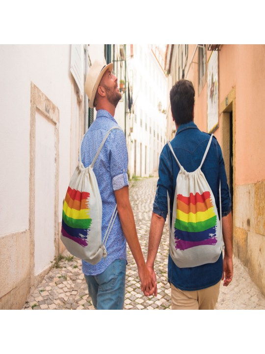 PRIDE - ZAINO CON BANDIERA LGBT IN COTONE