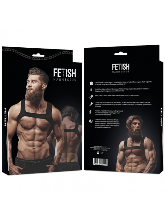 FETISH SUBMISSIVE ATTITUDE - IMBRACATURA PETTO IN NEOPRENE DA UOMO TAGLIA M