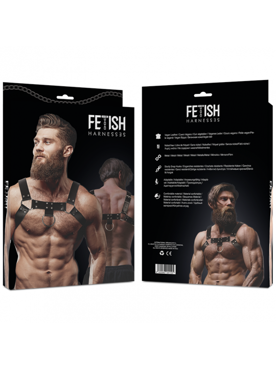 FETISH SUBMISSIVE ATTITUDE - IMBRACATURA PETTO IN ECOPELLE DA UOMO