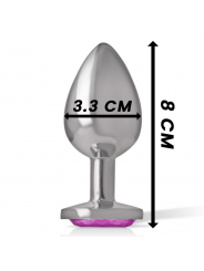 INTENSE - PLUG ANALE IN METALLO ALLUMINIO CUORE ROSA TAGLIA M