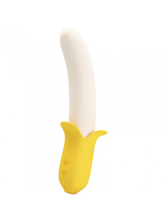 PRETTY LOVE - BANANA GEEK SUPER POWER 7 VIBRAZIONI SU E GIÙ SILICONE NERO