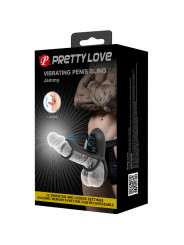 PRETTY LOVE - GUAINA PER PENE JAMMY 12 VIBRAZIONI CON LINGUA IN SILICONE RICARICABILE