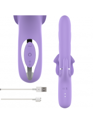 INTENSE - VIBRATORE MULTIFUNZIONE RICARICABILE BILLIE ASPIRANTE E PULSANTE VIOLA