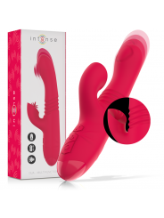 INTENSE - VIBRATORE MULTIFUNZIONE RICARICABILE UP & DOWN DUA CON LINGUA ROSSA