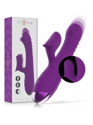 INTENSE - VIBRATORE MULTIFUNZIONE RICARICABILE IGGY UP & DOWN CON STIMOLATORE CLITORALE VIOLA